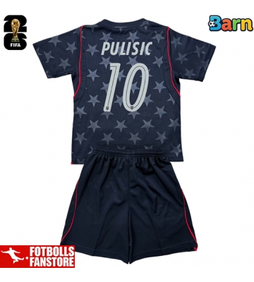 Förenta stater Christian Pulisic #10 Bortatröja Barn VM 2026 Kortärmad (+ Korta byxor)
